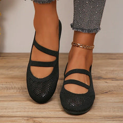 Breathable Mesh Flats Women Spring Summer Fashion Strap Knitting Casual Shoes Woman Round Toe Flat Heels Sneakers Female