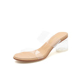 Women's Transparent Summer Crystal For Outdoor Heels