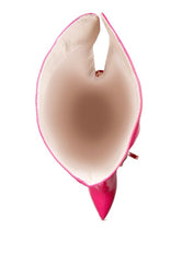 Eclectic Neon Pink Patent Leather Stiletto High Heel Boots