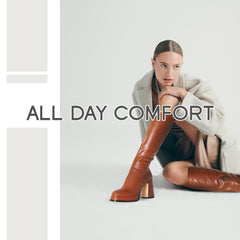 Brown Knee High Platform Gothic Style Boots