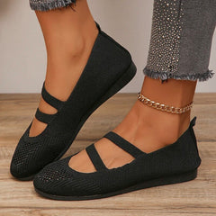 Breathable Mesh Flats Women Spring Summer Fashion Strap Knitting Casual Shoes Woman Round Toe Flat Heels Sneakers Female