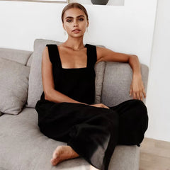 Top Tier Linen Blend Jumpsuit