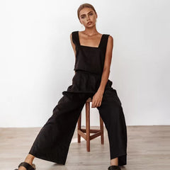 Top Tier Linen Blend Jumpsuit