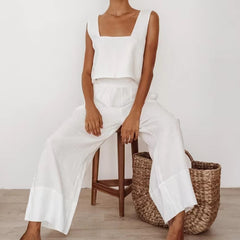 Top Tier Linen Blend Jumpsuit