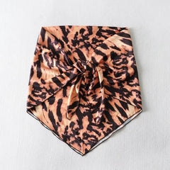 Estella Satin Tie Front Scarf Top