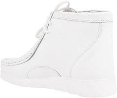 Men's Genuine Leather White Moccasin Style Boots