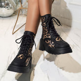 Stitching Warm Thick-Soled Autumn Winter Boots