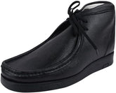 Men's Genuine Leather Black Moccasin Style Boots
