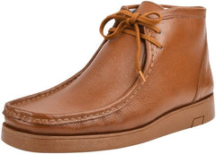 Men's Genuine Leather Gray Moccasin Style Boots