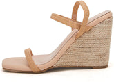 Espadrille Platform Khaki Open Toe Heeled Slide Sandals