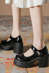 Platform sole 10cm platform thick heel high heels