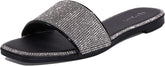Black/Silver Rhinestone Sparkle Fashion Sandals