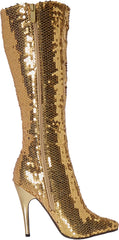 Swish Gold Sequin Knee High Boots