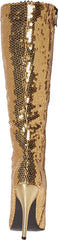 Swish Gold Sequin Knee High Boots