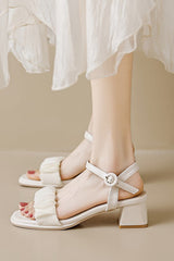 Thick heel sandals for women outer wear high heel strappy sandals