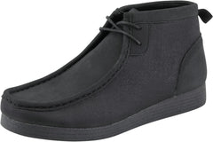 Men's Black Lace Up High Top Suede Boots