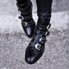 Becca Studs & Belts Motorcycle Boots - 3 Colors