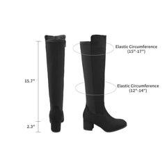 Black Pixie Black Knee High Fashion Boots