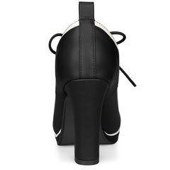 Black Retro Platform Booty Heels