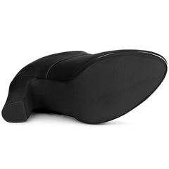 Black Retro Platform Booty Heels