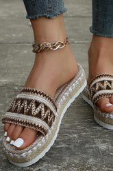 New Fashion Spring Outfit Bohemian Linen Rope Platform Sandals