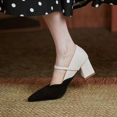 Chunky Heel Mary Jane Pump Shoes GS277