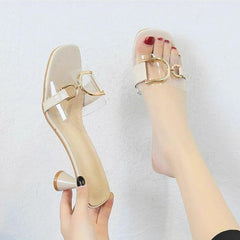 Clear Strap Heeled Sandals For Small Feet TS22