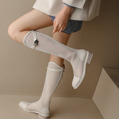 Dani Mesh Knee High Boots - 5 Colors