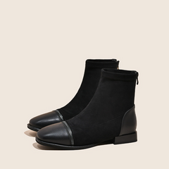 Flat Low Heel Boots With Top Cap GS253