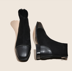 Flat Low Heel Boots With Top Cap GS253