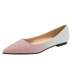 Glitter Pointy Flat Heels ANLE23