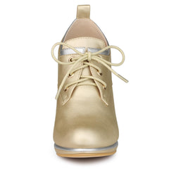 Gold Retro Platform Booty Heels