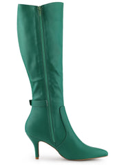 Green Destiny Black Zipper Knee High Boots