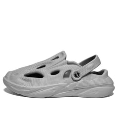 Grey Men's Closed Toe Beach Slide Sandals
