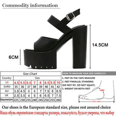 Black White Sandals Woman Extreme High Heels New Summer Ankle Strap Soft Leather Ladies Summer Shoes Platform Buckle