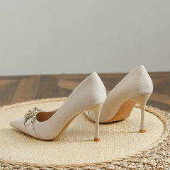 Heeled Pump Shoes With Buckle For Petite Feet ES98