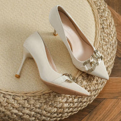 Heeled Pump Shoes With Buckle For Petite Feet ES98