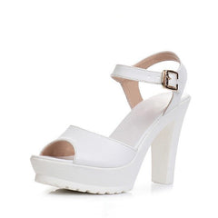 Heeled Small Feet Peep Shoes SS261