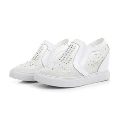 Lace Mesh Rhinestone Upper Casual Shoes GS323
