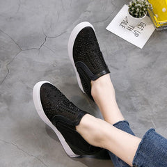 Lace Mesh Rhinestone Upper Casual Shoes GS323