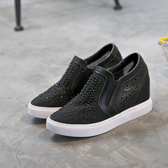 Lace Mesh Rhinestone Upper Casual Shoes GS323