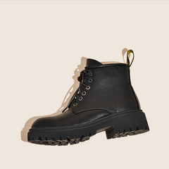 Lace Up Block Heel Short Boots GS256