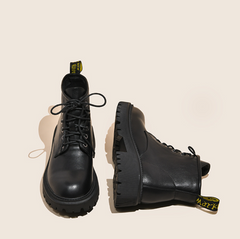 Lace Up Block Heel Short Boots GS256