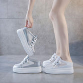 Ladies Small Size Lace Mesh Hidden Heel Sneakers SS253