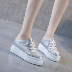 Ladies Small Size Lace Mesh Hidden Heel Sneakers SS253