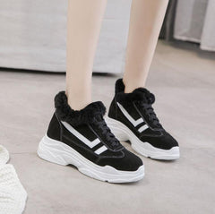 Ladies Small Size Thicksole Suede Casual Shoes MS365