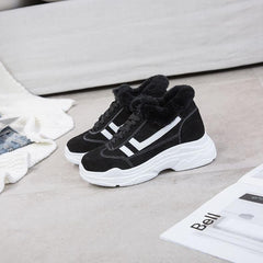 Ladies Small Size Thicksole Suede Casual Shoes MS365