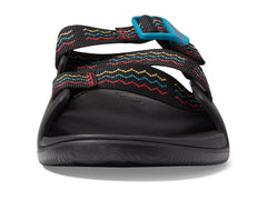 Black Multicolor Men's Summer Strap Open Toe Sandals