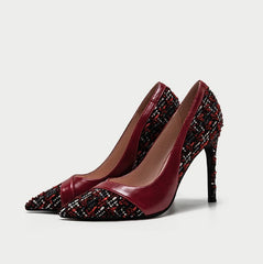 Leather Heels For Little Feet Women BS394