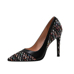 Leather Heels For Little Feet Women BS394